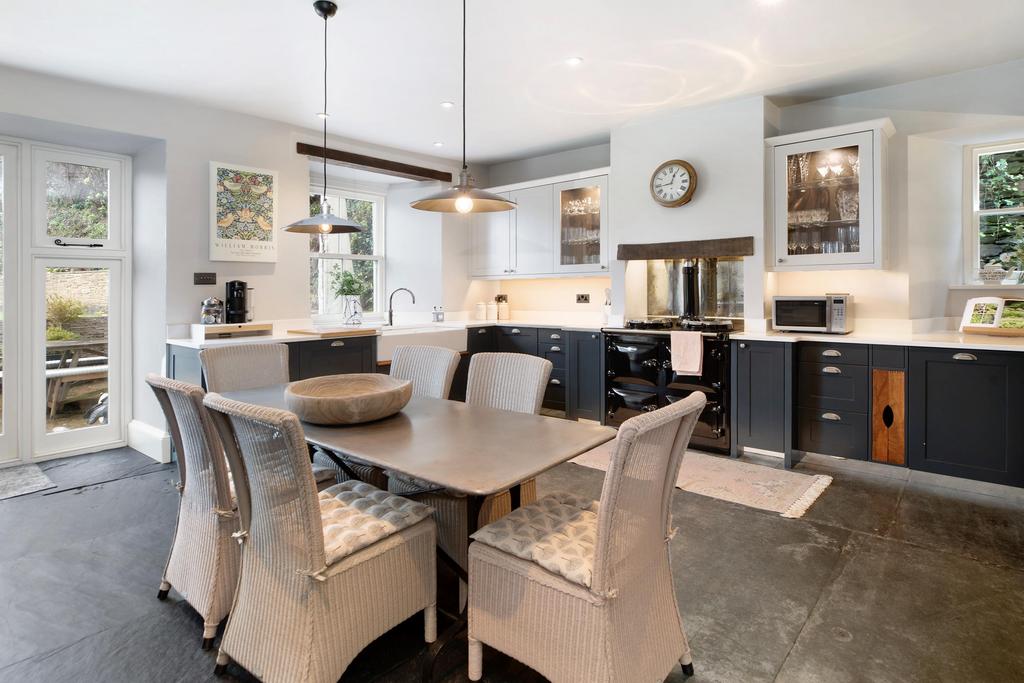 A most modern kitchen, with an Aga.